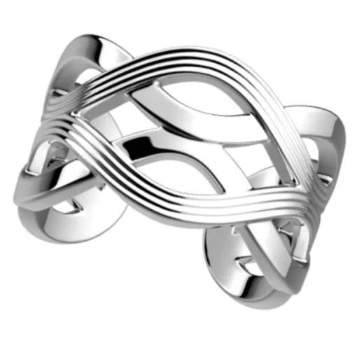 Bague Femme LES CADETTES ENLACEMENT Laiton Argenté