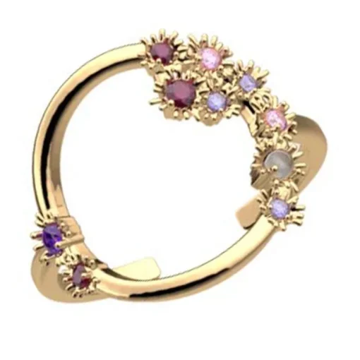 Bague Femme LES CADETTES FLEUR DE CACTUS Laiton Doré