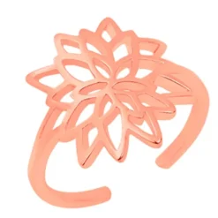 Bague Femme LES CADETTES NÉNUPHAR Laiton Doré Rose