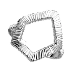 Bague Femme LES CADETTES PLISSÉ Laiton Argenté