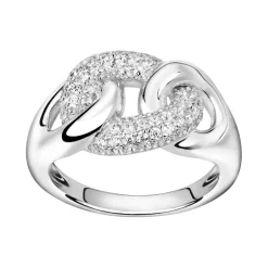 bague femme liens EDORA ARGENT 925/1000 et Oxydes
