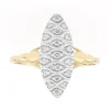 Bague Femme Marquise EDORA OR 375/1000 Bicolore Diamant