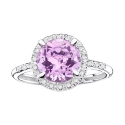 Bague Femme MAUBOUSSIN Soleil d'été OR 750/1000 Blanc, Améthyste et Diamants RI1104WGAMDI