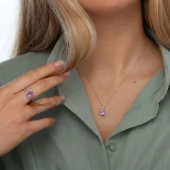 Bague Femme MAUBOUSSIN Soleil d'été OR 750/1000 Blanc, Améthyste et Diamants RI1104WGAMDI
