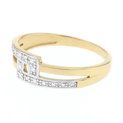 Bague Femme OR 375/1000 Bicolore et diamants