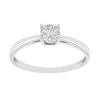 Bague Femme OR 375/1000 Blanc et Diamants