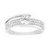 Bague Femme OR 375/1000 Blanc et oxydes