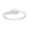 Bague Femme OR 375/1000 Blanc et Oxydes