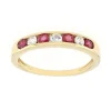 Bague femme OR 375/1000 jaune et rubis