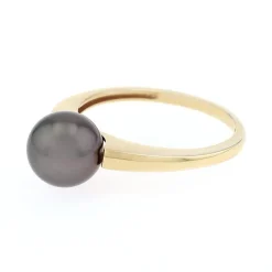 Bague Femme OR 375/1000 Jaune et Perle