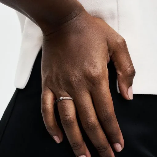 Bague Femme Pandora ME Double Pavée & Noire 182528C01