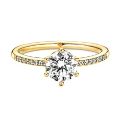 Bague Femme Pandora Moments Solitaire Couronne Scintillante Incolore 168289C01