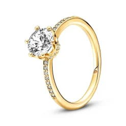 Bague Femme Pandora Moments Solitaire Couronne Scintillante Incolore 168289C01