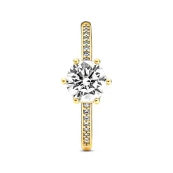 Bague Femme Pandora Moments Solitaire Couronne Scintillante Incolore 168289C01