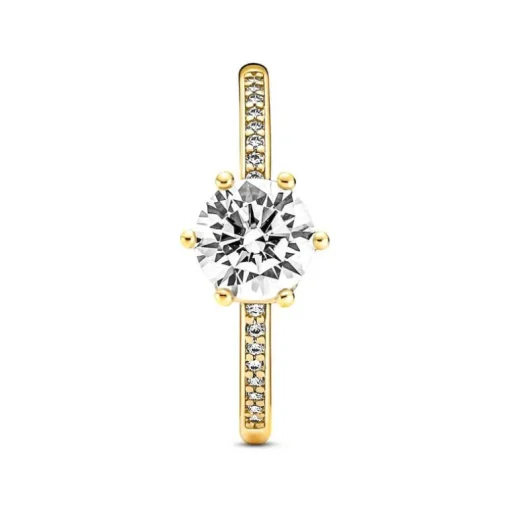 Bague Femme Pandora Moments Solitaire Couronne Scintillante Incolore 168289C01