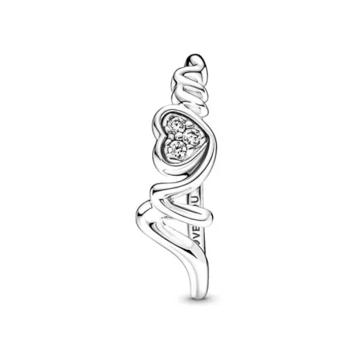 Bague Femme Pandora Moments Cœur Pavé Mom 191149C01