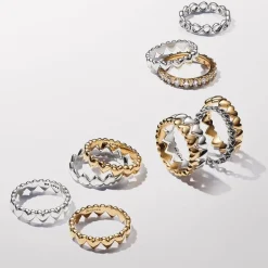 Bague Femme Pandora Moments Farandole de Cœurs 163427C00