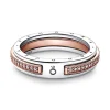 Bague Femme Pandora Signature et Pavé Bimatière 182773C01