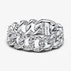 Bague Femme Pandora Timeless Maille Cubaine Pavée 193557C01