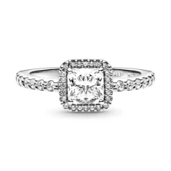 Bague Femme Pandora Timeless Halo Scintillant Carré 198863C01