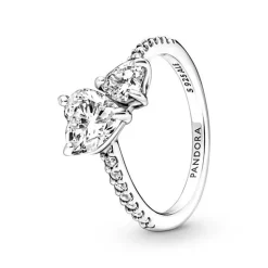 Bague Femme Pandora Timeless Scintillante Cœur Double 191198C01