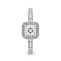 Bague Femme Pandora Timeless Halo Scintillant Carré 198863C01