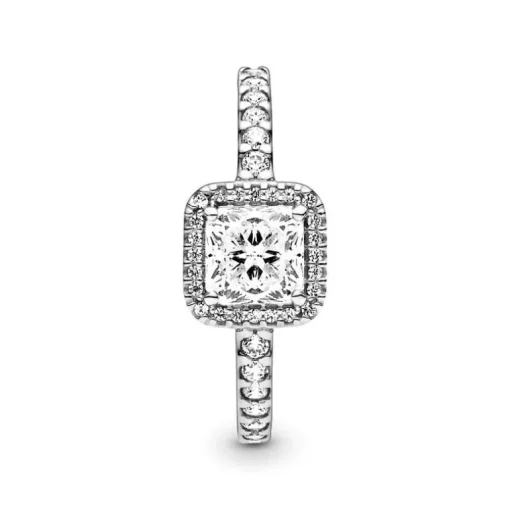 Bague Femme Pandora Timeless Halo Scintillant Carré 198863C01