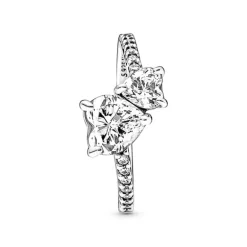 Bague Femme Pandora Timeless Scintillante Cœur Double 191198C01