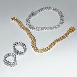 Bague Femme Pandora Timeless Maille Cubaine Pavée 193557C01