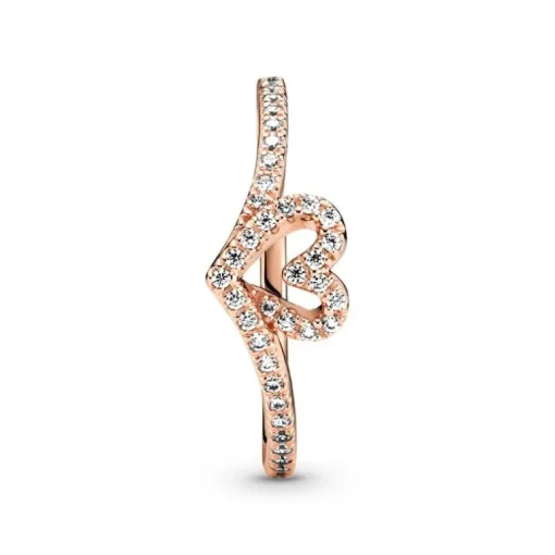 Bague Femme Pandora Timeless Cœur Chevron Scintillante 189302C01