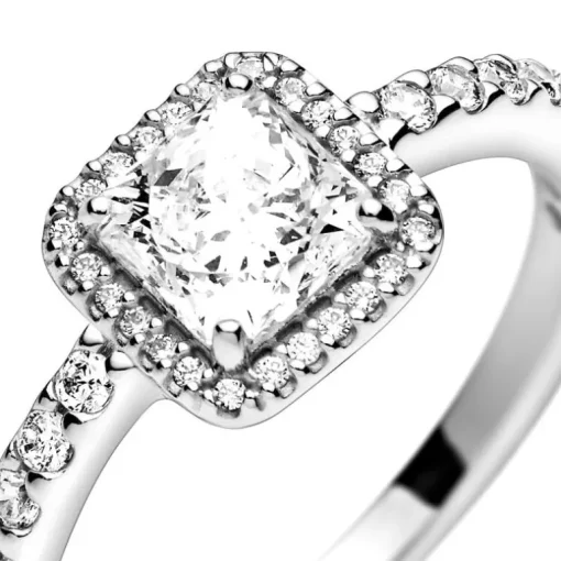 Bague Femme Pandora Timeless Halo Scintillant Carré 198863C01
