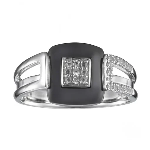 Bague Femme Pavage EDORA ARGENT 925/1000, Céramique et Oxydes