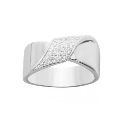 Bague femme ruban EDORA ARGENT 925/1000 et Oxydes