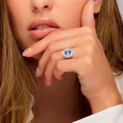 Bague Femme Saint Hilaire de la Mer MAUBOUSSIN OR 750/1000 Blanc et Saphirs