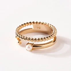 Bague Femme SAUNIER LIN Plaqué Or