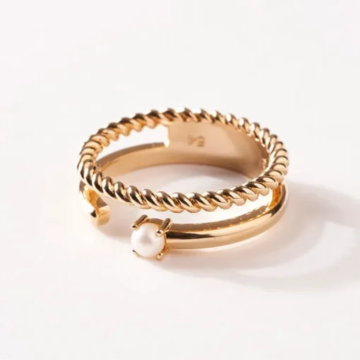 Bague Femme SAUNIER LIN Plaqué Or