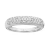 Bague femme semi bombée EDORA ARGENT 925/1000 et Oxydes