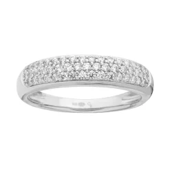 Bague femme semi bombée EDORA ARGENT 925/1000 et Oxydes