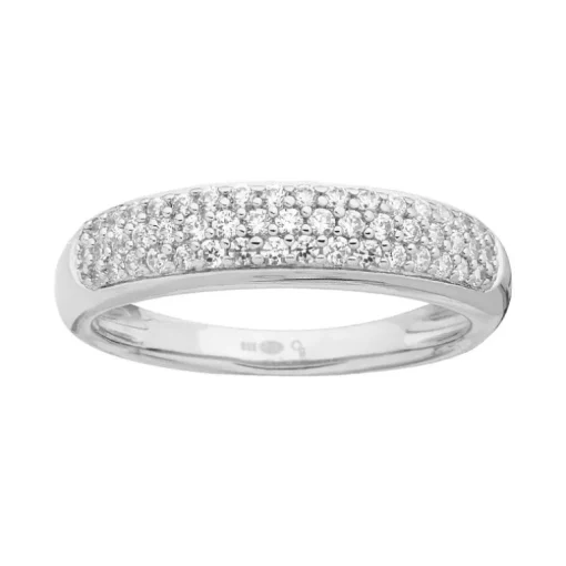 Bague femme semi bombée EDORA ARGENT 925/1000 et Oxydes