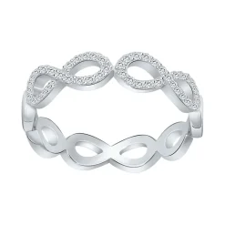 Bague femme signes infini EDORA ARGENT 925/1000 et Oxydes