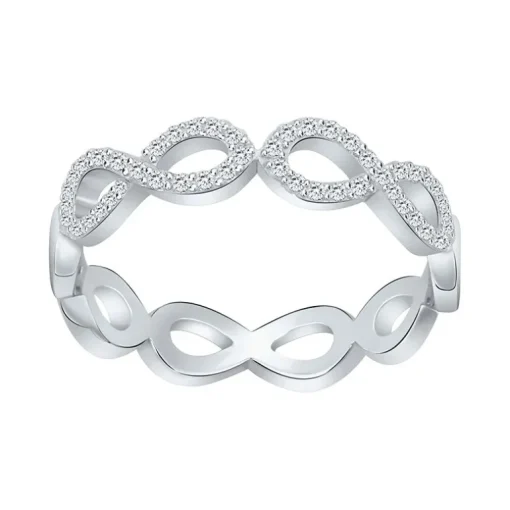 Bague femme signes infini EDORA ARGENT 925/1000 et Oxydes