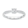 Bague Femme Solitaire Accompagné CAVROIS UNI-D OR 375/1000 Blanc et Diamants CR77471D9W
