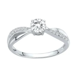 Bague Femme Solitaire Accompagné ARGENT 925/1000 et Oxydes EDO70100130