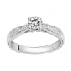 Bague Femme Solitaire ARGENT 925/1000 et Oxydes