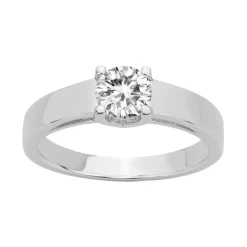 Bague Femme Solitaire ARGENT 925/1000 et Oxyde
