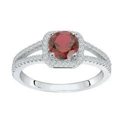 Bague Femme Solitaire EDORA ARGENT 925/1000 et spinelle