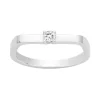 Bague Femme solitaire EDORA ARGENT 925/1000 et oxyde