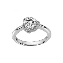Bague femme solitaire EDORA ARGENT 925/1000 et Oxydes