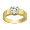 bague femme solitaire EDORA PLAQUE OR et oxyde