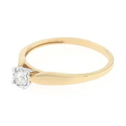 Bague Femme solitaire EDORA OR 375/1000 Jaune et Diamant EDO09ZQ60BB4